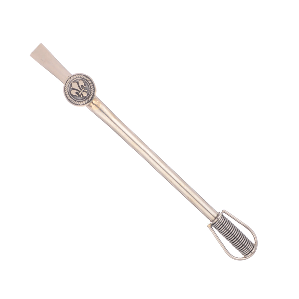 Bombilla Flor de Lis | Plata Alemana